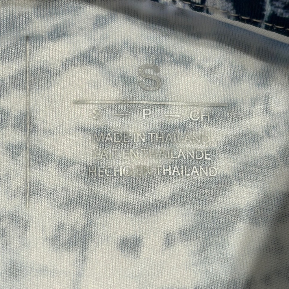 Antigua Mens Blue White Tie Dye Shibori Golf Polo Shirt Size Small Performance - Picture 7 of 10